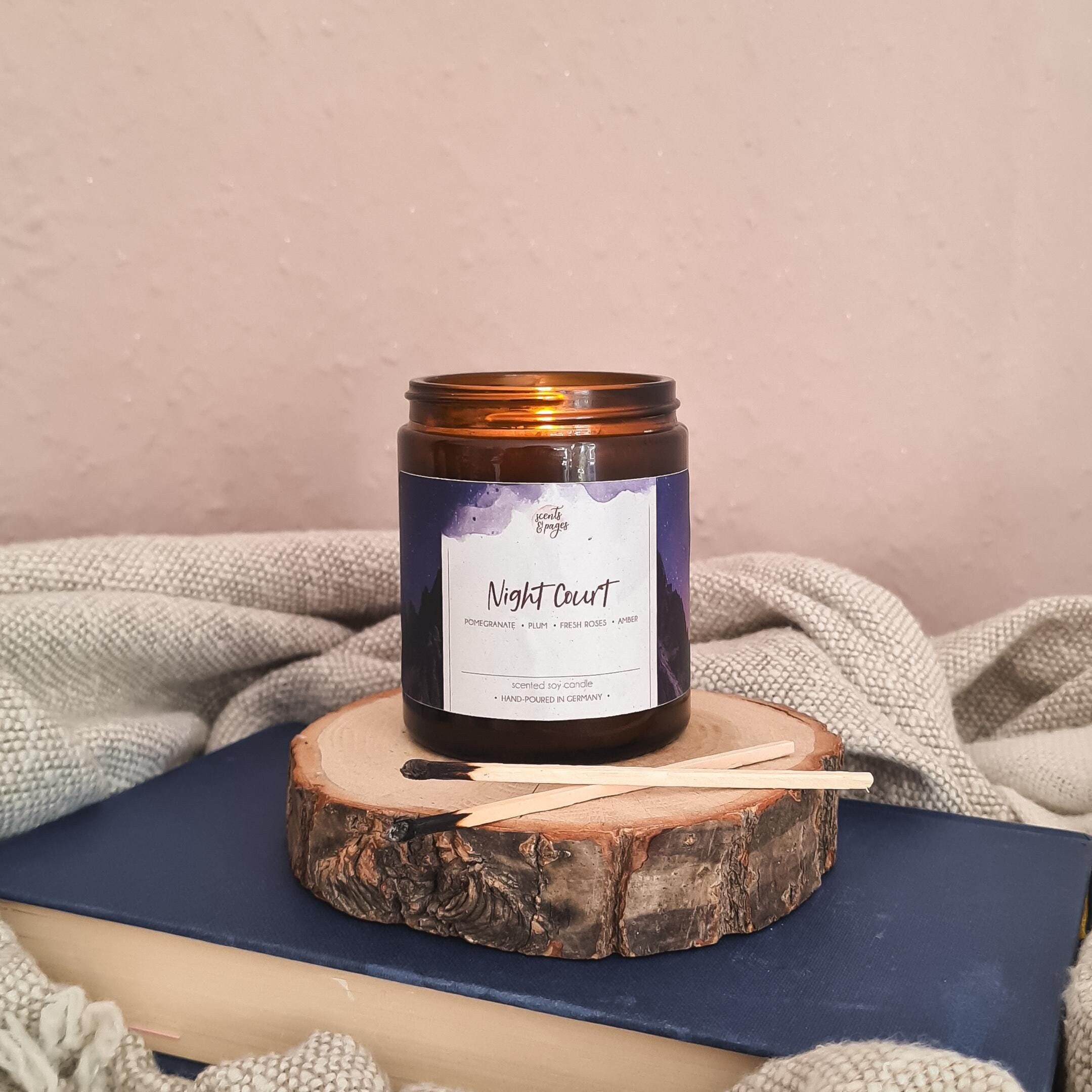 Night Court Candle: ACOTAR Merch Inspired by A Court of Thorns and Roses, Literary Gift for Fantasy Lovers