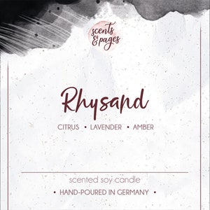 Rhysand Soy Candle, ACOTAR Inspired, Literary Gift for Fantasy Lovers image 8