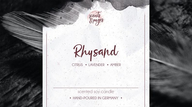 Rhysand Soy Candle, ACOTAR Inspired, Literary Gift for Fantasy Lovers image 8