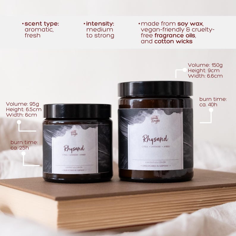 Rhysand Soy Candle, ACOTAR Inspired, Literary Gift for Fantasy Lovers image 2