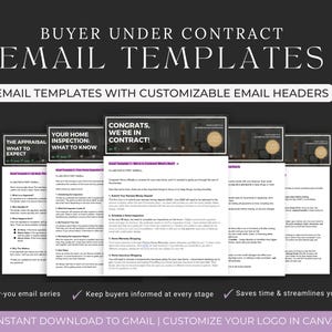Modelos de e-mail para agentes imobiliários | Cabeçalhos e modelos de e-mail para corretores imobiliários | Personalizável no Canva | Modelos de e-mail para Gmail |