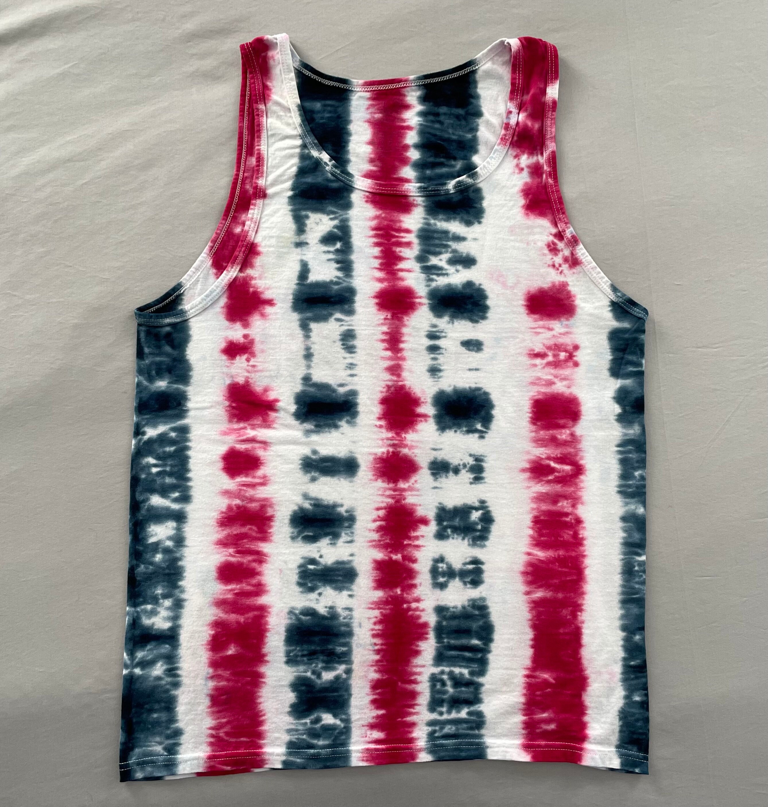 Patriotic Tie Dye Red White and Blue Tie Dye Tank Top Tie - Etsy
