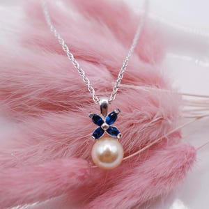 Vintage AVON Pearl Drop Necklace & MONET Clip-On Earrings: Silver-Tone Bridal Set