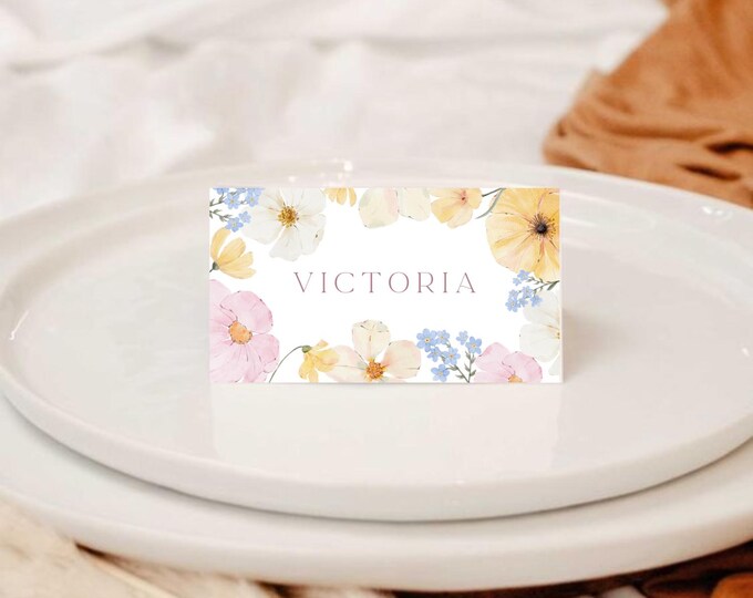 Floral Place Card