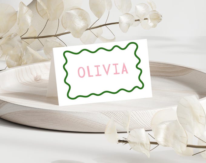 Curvy Place Cards