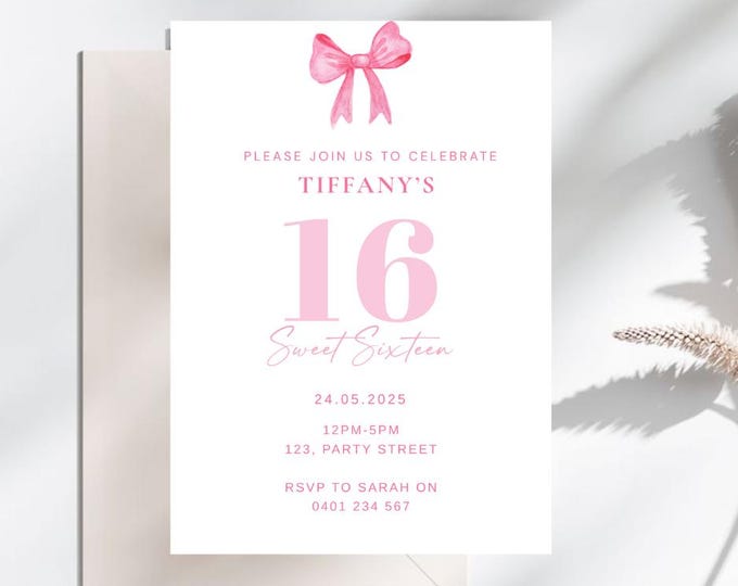 Sweet Sixteen Invitation