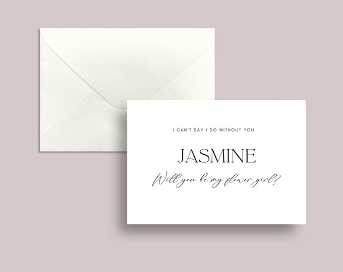 Minimalist Will You Be My Flower Girl Card