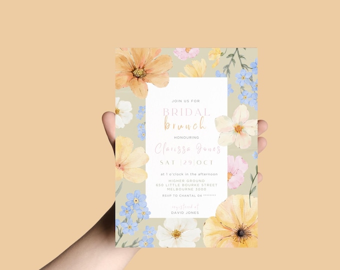 Floral Bridal Shower Invitation