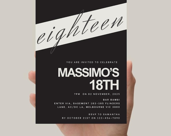 Eighteen Minimal Invitation