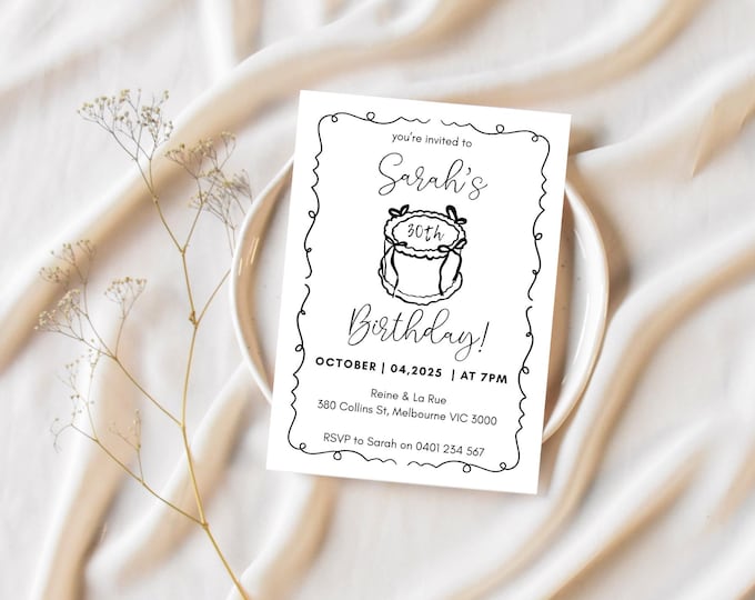 Hand Drawn Invitation | Any Age