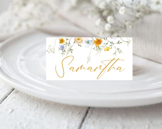 Wildflower Place Cards