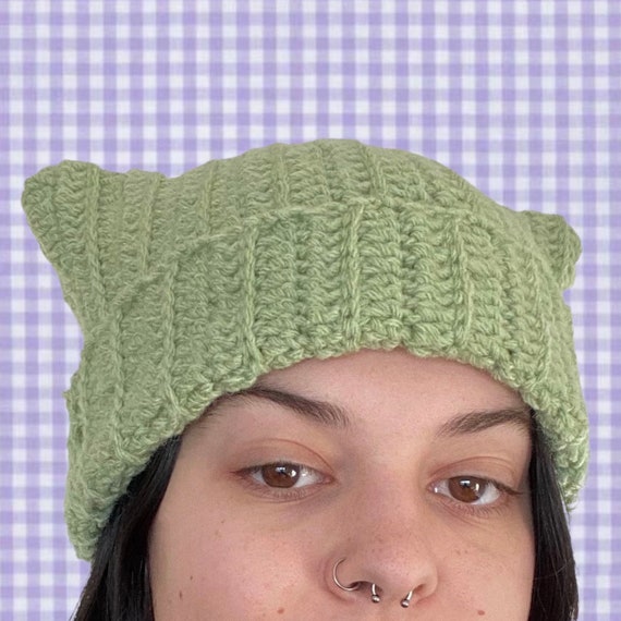 Crochet Cat Ear Beanie | Etsy