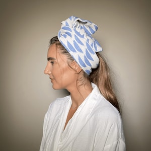 Hoofdband met beugel: veelzijdige styling, blauw patroon