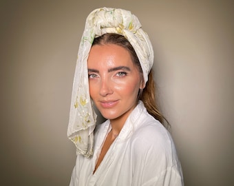 A stunning headband Tichel, Snood, Head Scarf, Hair Loss