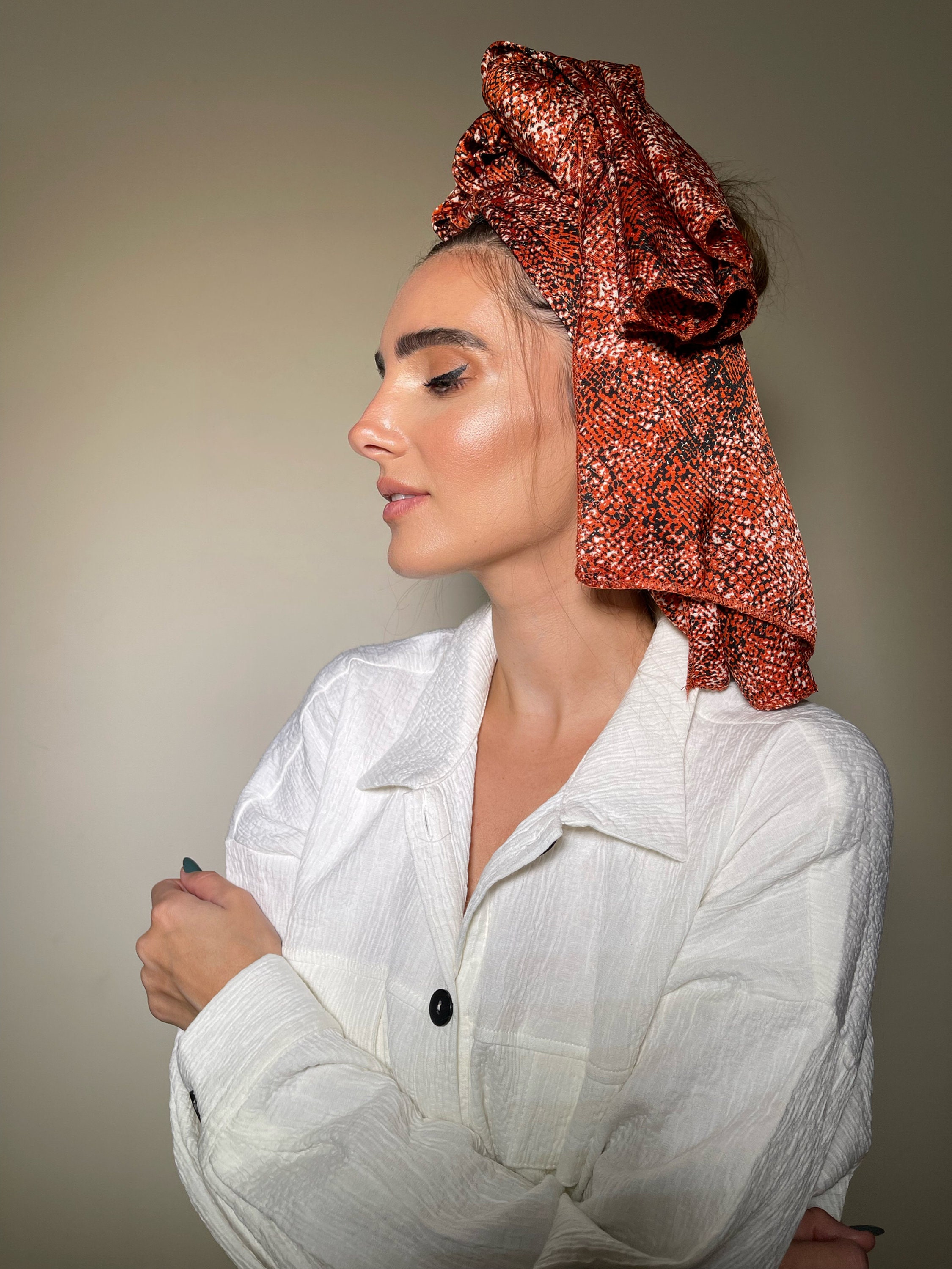 An Elegant Bandana, Head Covering, Hair Accessories Etsy