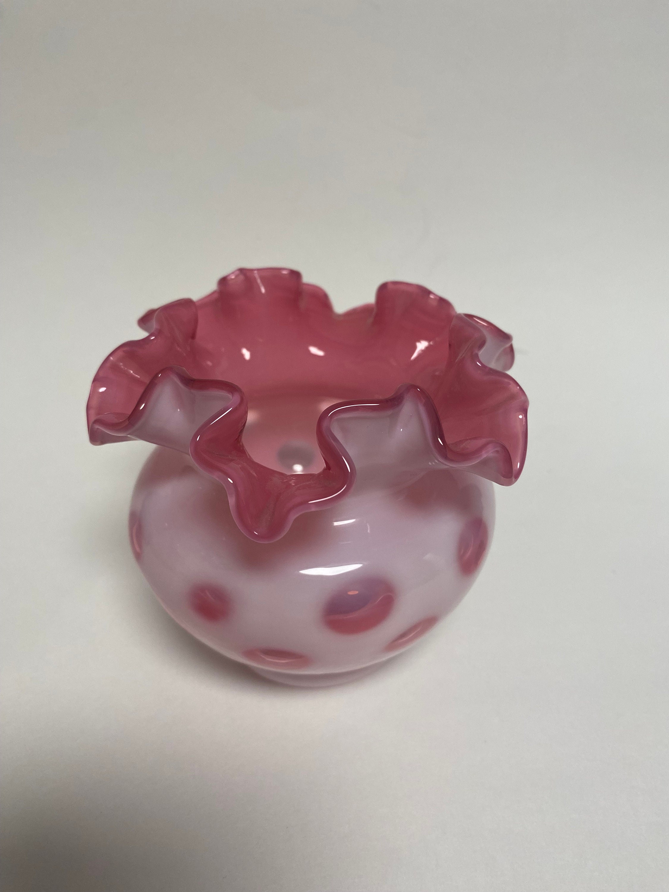 レア！オールドフェントン ドット fentonバスケット アンティーク レア！オールドフェントン ドット fentonバスケット アンティーク レア