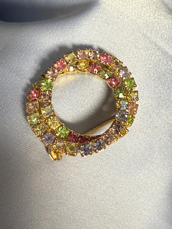 Rhinestone Infinity Brooch - image 8