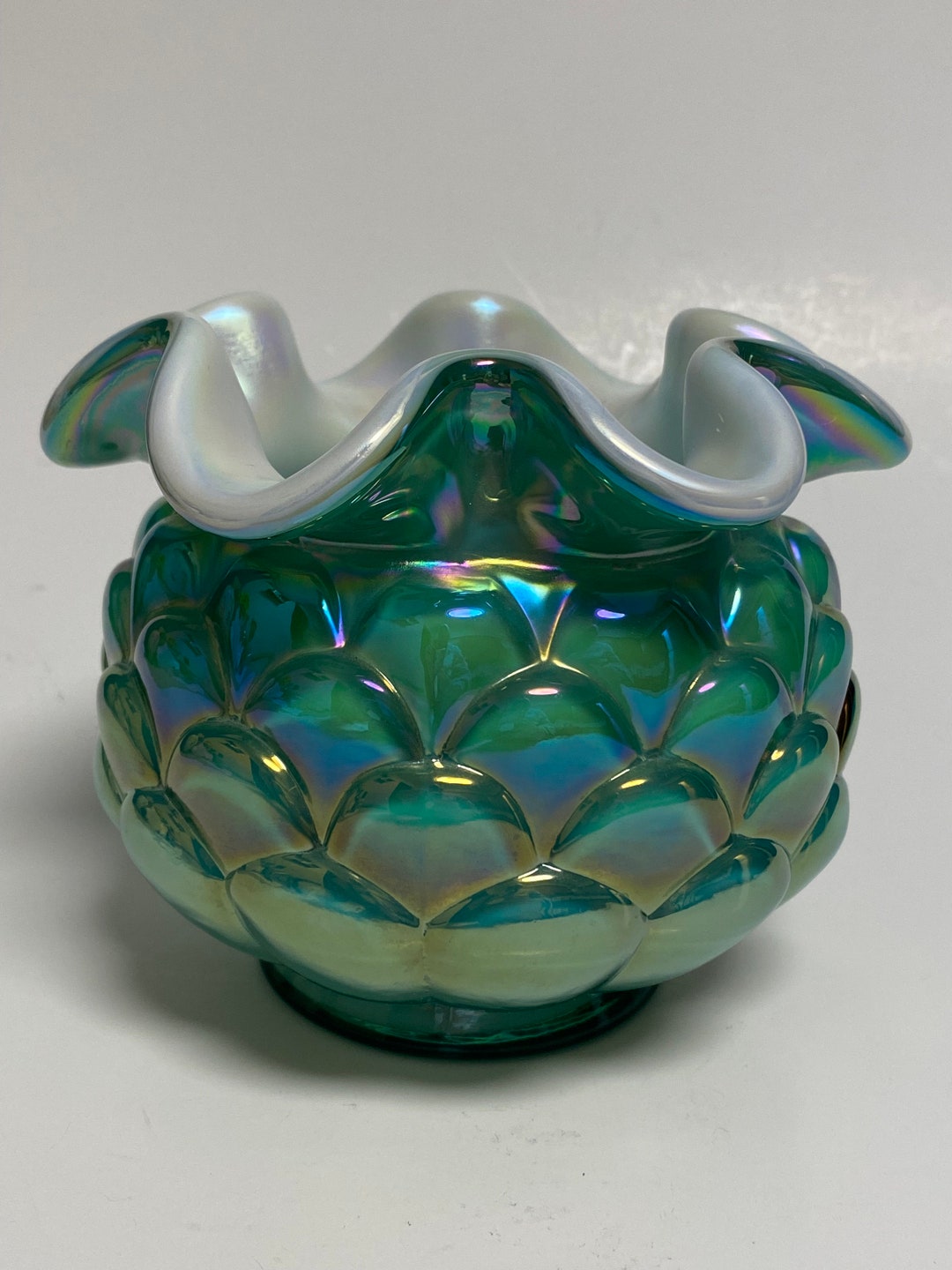 Fenton Ruffled Vase Etsy