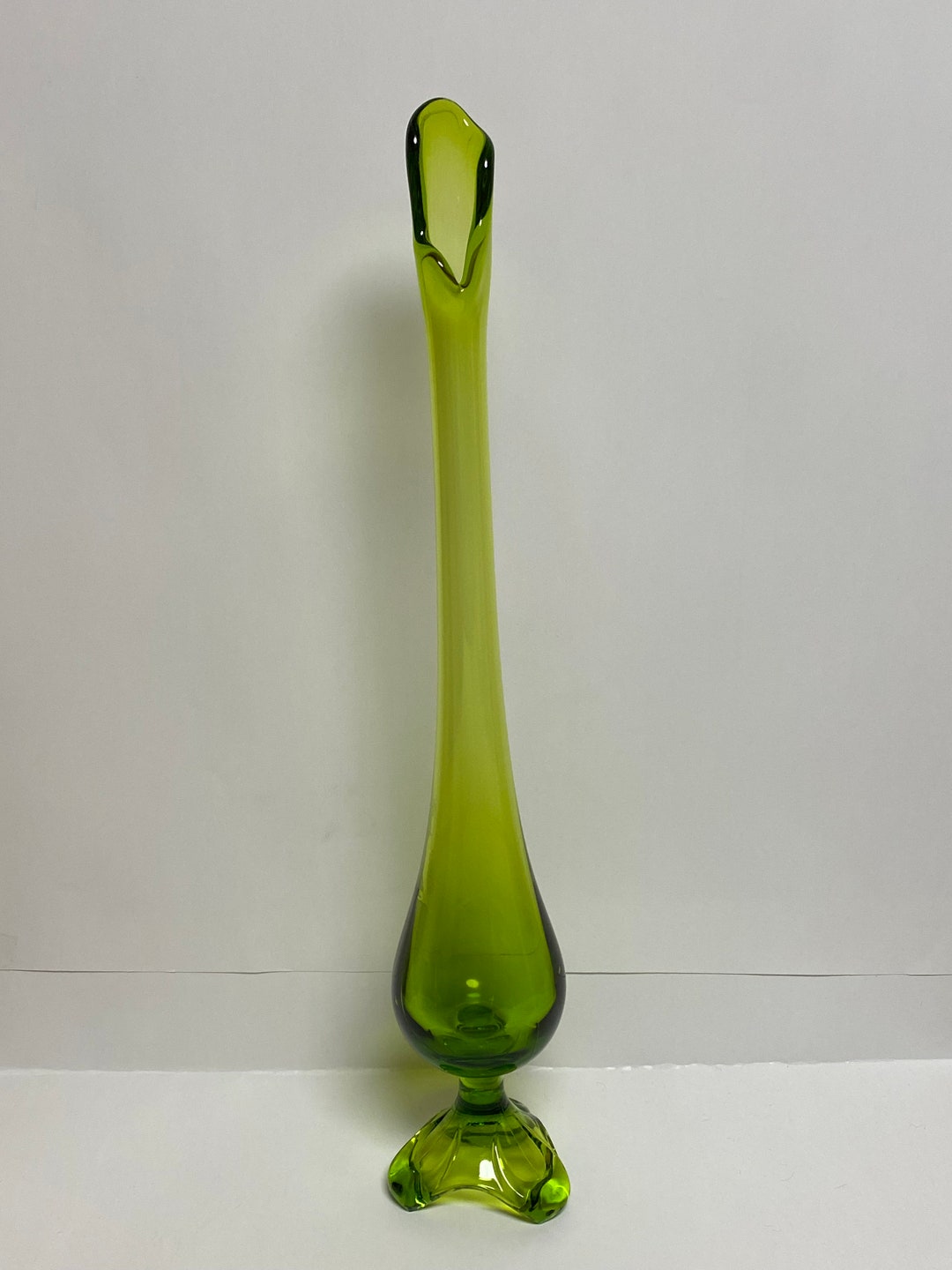 Viking Glass Three Toed Swung Vase Etsy