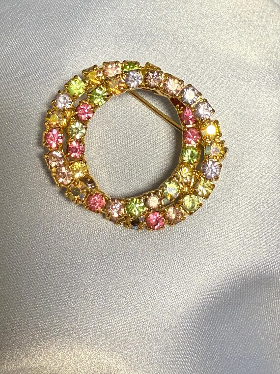 Rhinestone Infinity Brooch - image 1