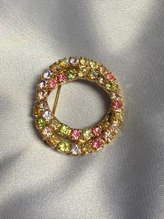 Rhinestone Infinity Brooch - image 10