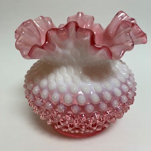 Fenton Cranberry Opalescent Vase