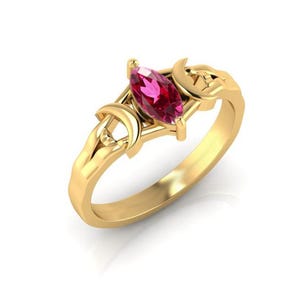 Rosa Turmalin Silberring, 925 Sterling Silber Ring, handgemachter Edelstein Ring, Marquise Turmalin Silberring, Verlobungsring oder Frauen