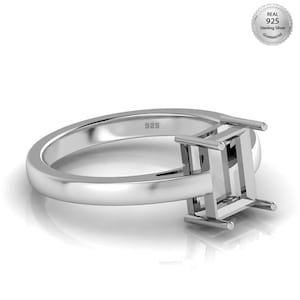 Emerald Cut Gemstone Ring, 925 Sterling Silver Ring, Ring for Women, Handmade Gemstone, Emerald Cut Birthstone for Women
