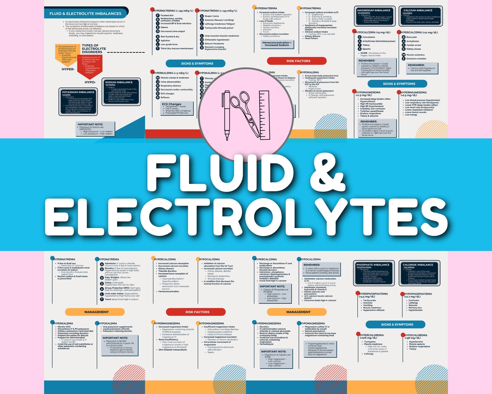 Fluid and Electrolyte Imbalances Bundle 12 Pages Nursing | Etsy