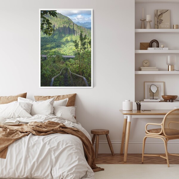 Stairway To Heaven Haiku Stairs Oahu Hawaii Printable Wall Art Home Decor for your bedroom or living room wall