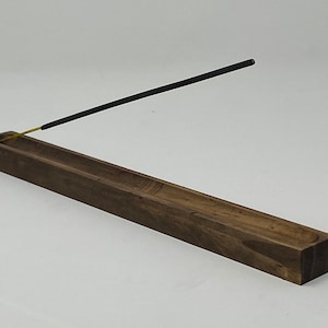 Dark Walnut- Handmade wood Incense holder