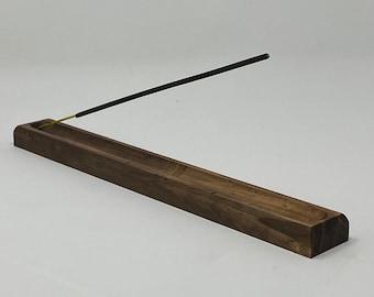 Dark Walnut- Handmade wood Incense holder