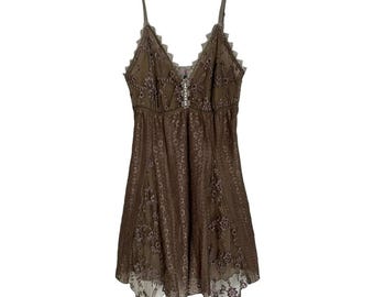 Vintage Y2K boho whimsical Pretty Angel mini slip dress Size L
