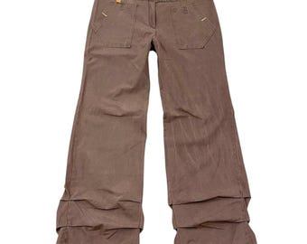 VTG 2000s Y2K Euro grunge Double Jeu Paris low-rise wide-leg trousers