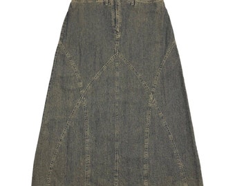 Vintage Y2K Grunge Skater Out Of the Blue by J. Jill Denim Maxi Skirt Size 6P