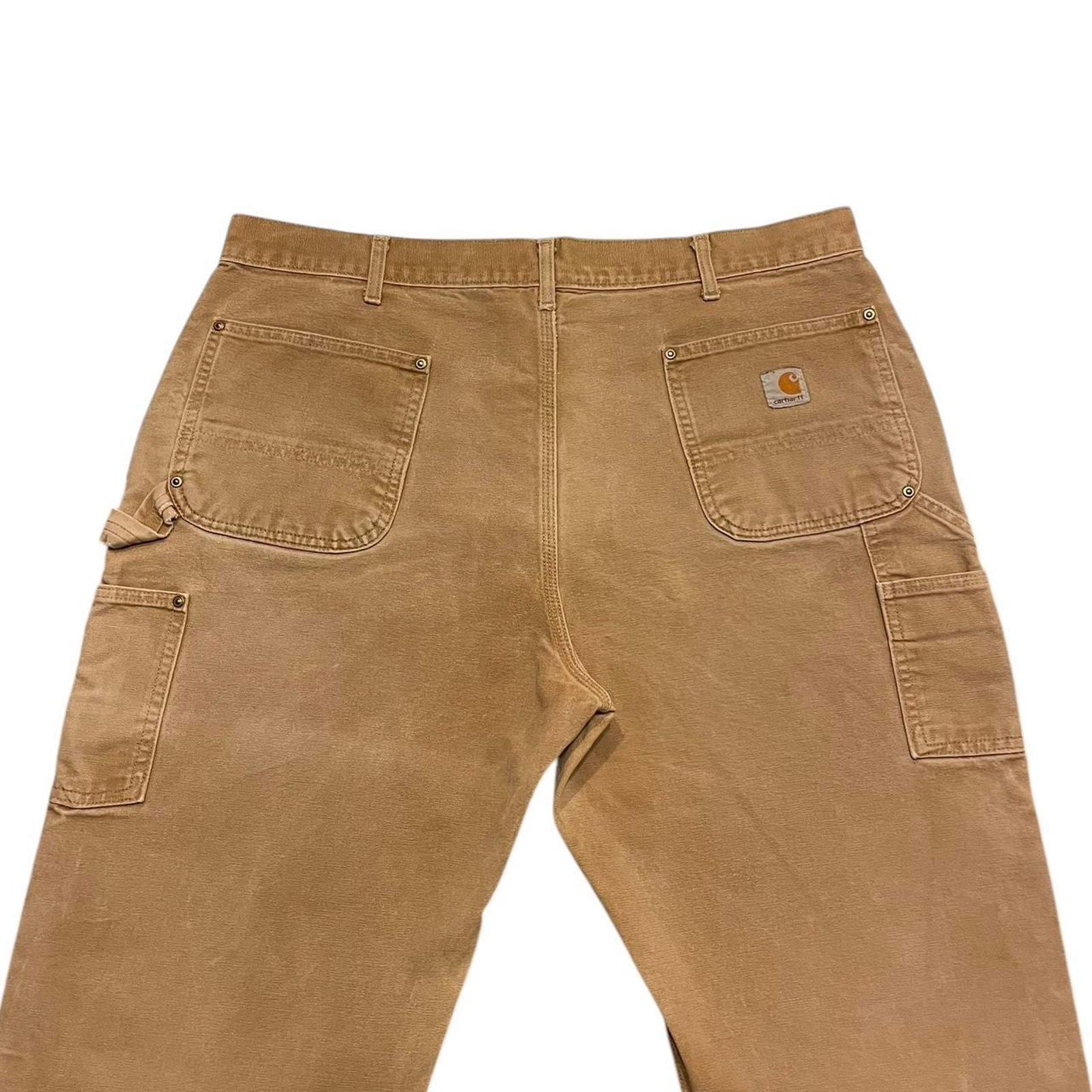 Vintage Tan Carhartt Double Knee Trousers USA Streetwear Grunge