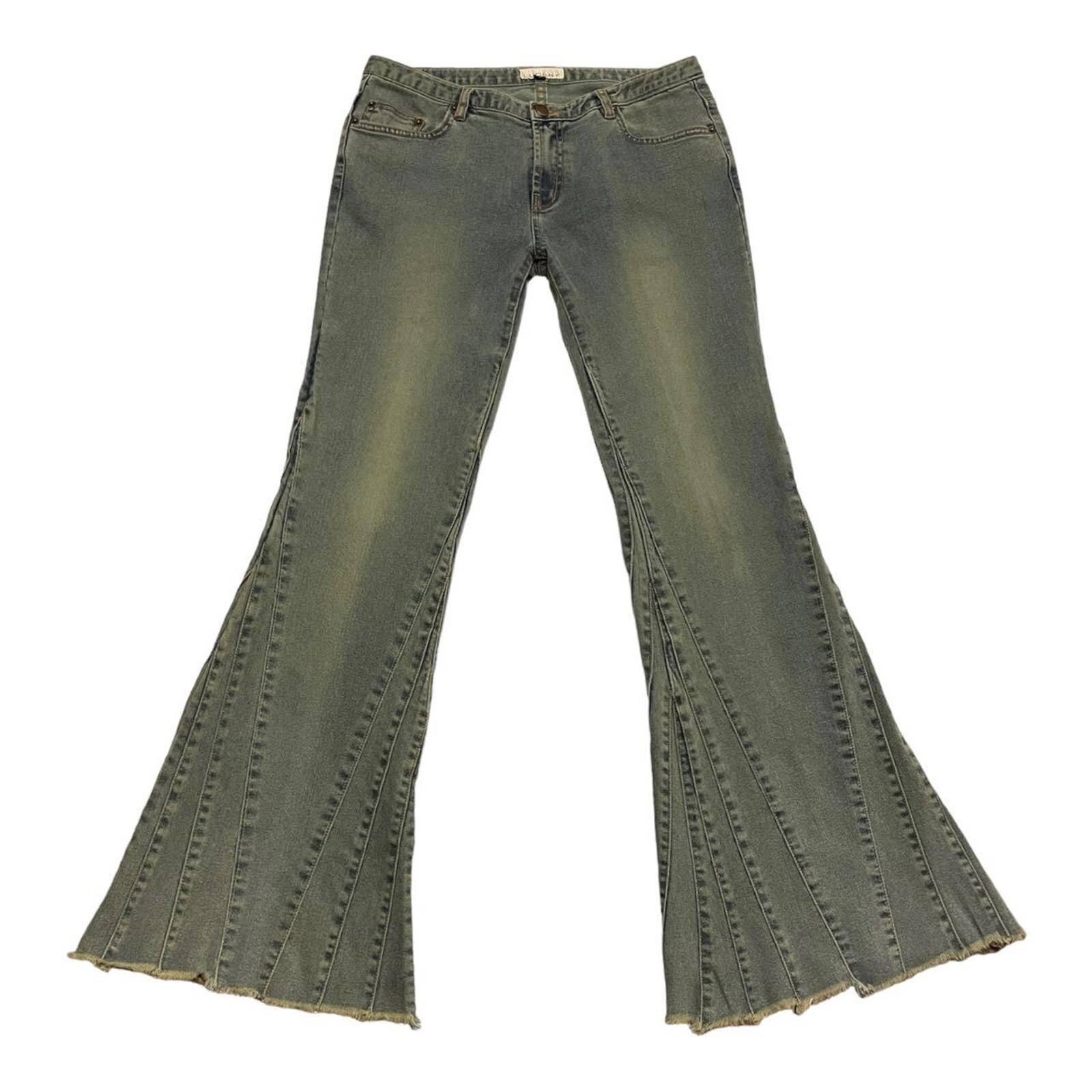 Gothic 90's Goth Y2K Hollow Out Lace Up Flare Pants – ROCK