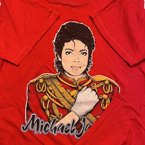 Vintage 1984 Michael Jackson Glitter Glove tshirt Size M King Of Pop