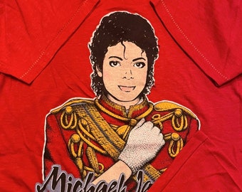 Vintage 1984 Michael Jackson Glitter Glove tshirt Size M King Of Pop