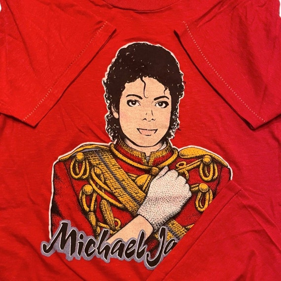 Vintage 1984 Michael Jackson Glitter Glove Tshirt Size M King of