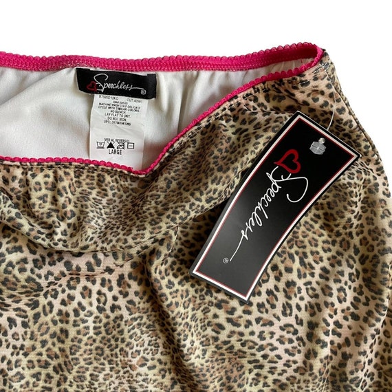 Y2K NWT leopard print knee length slip skirt - image 4