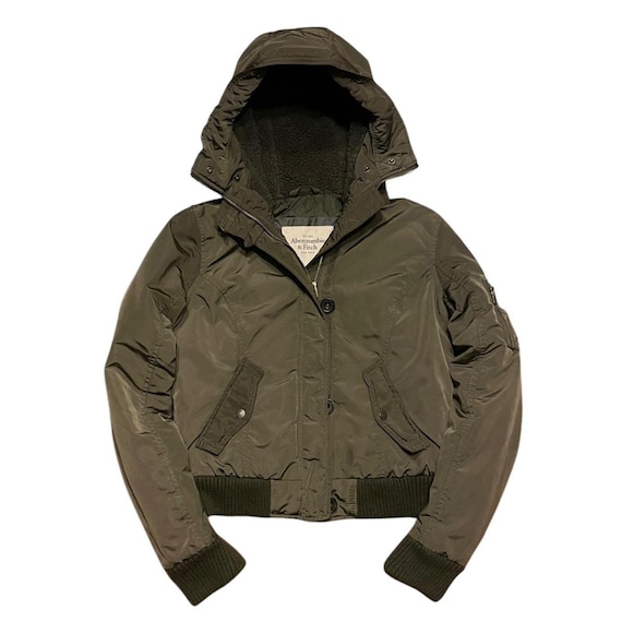 Buy Vintage Y2K Abercrombie & Fitch Green Utility Bomber Jacket
