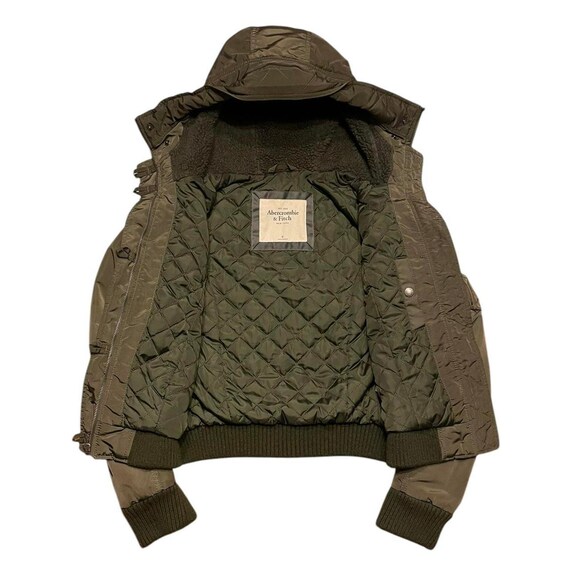Buy Vintage Y2K Abercrombie & Fitch Green Utility Bomber Jacket