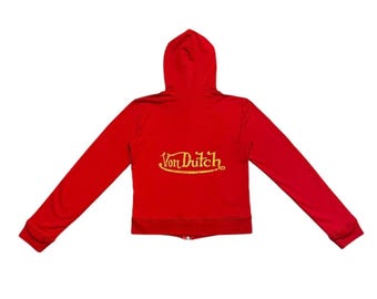 Vintage Y2K 2000’s Von Dutch front zip hoodie Size L