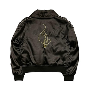 VTG Y2K 2000s Iconic Baby Phat Satin Bomber Jacket With Cat Logo