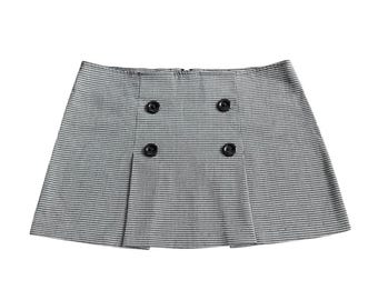 Vintage Y2K preppy houndstooth pleated mini skirt Size S
