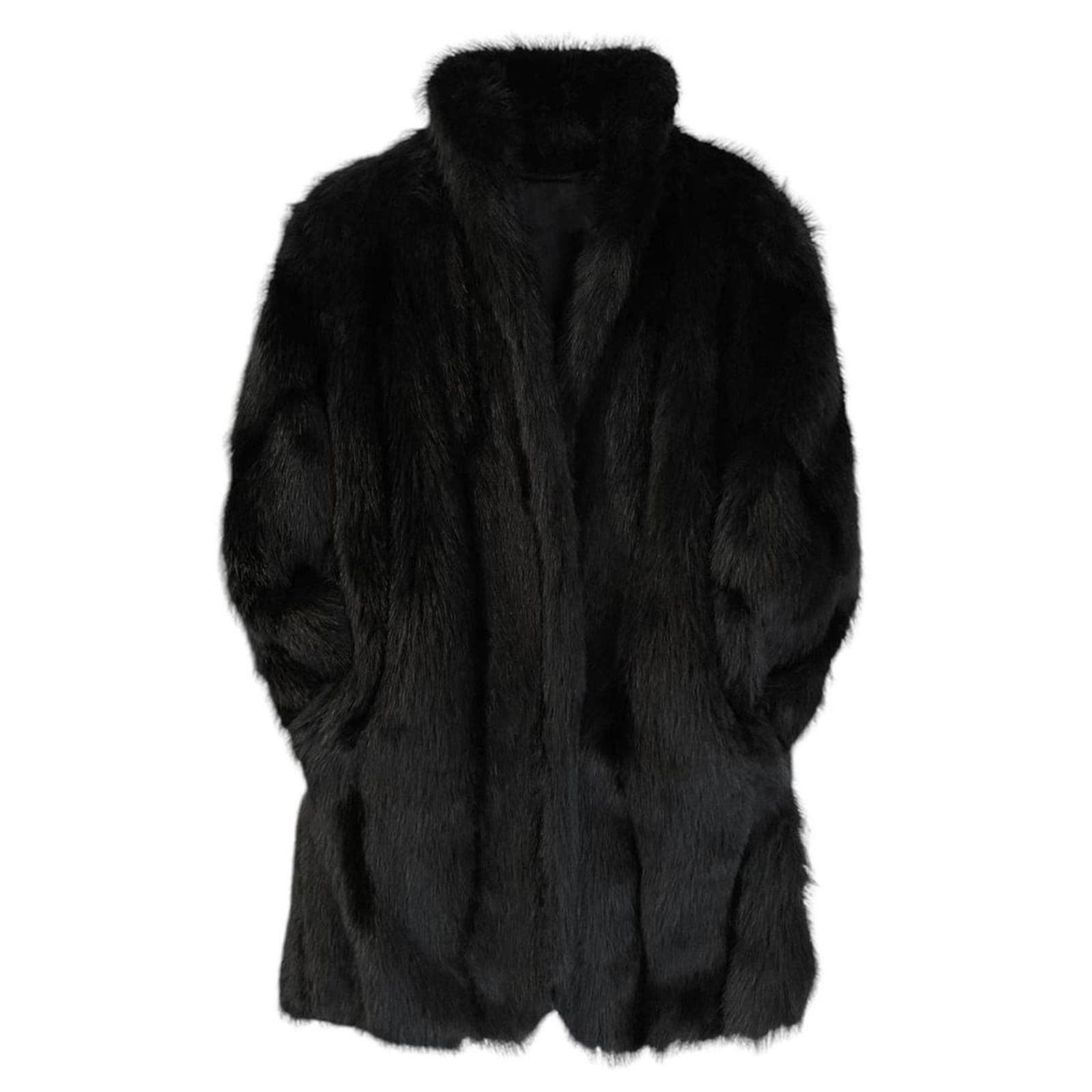 Jones New York Long Faux Fur Coat for Women - Fake Fur