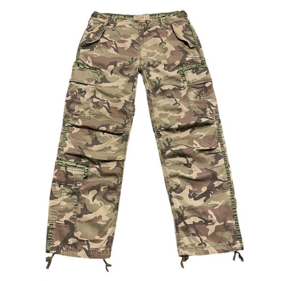 abercrombie&fitch zip cargo pants 迷彩 y2k abercrombie&fitch zip cargo pants 迷彩 y2k - メルカリ