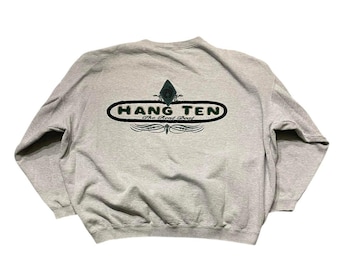 VTG 80s 90s Hang Ten surf skate beach crewneck sweatshirt XL