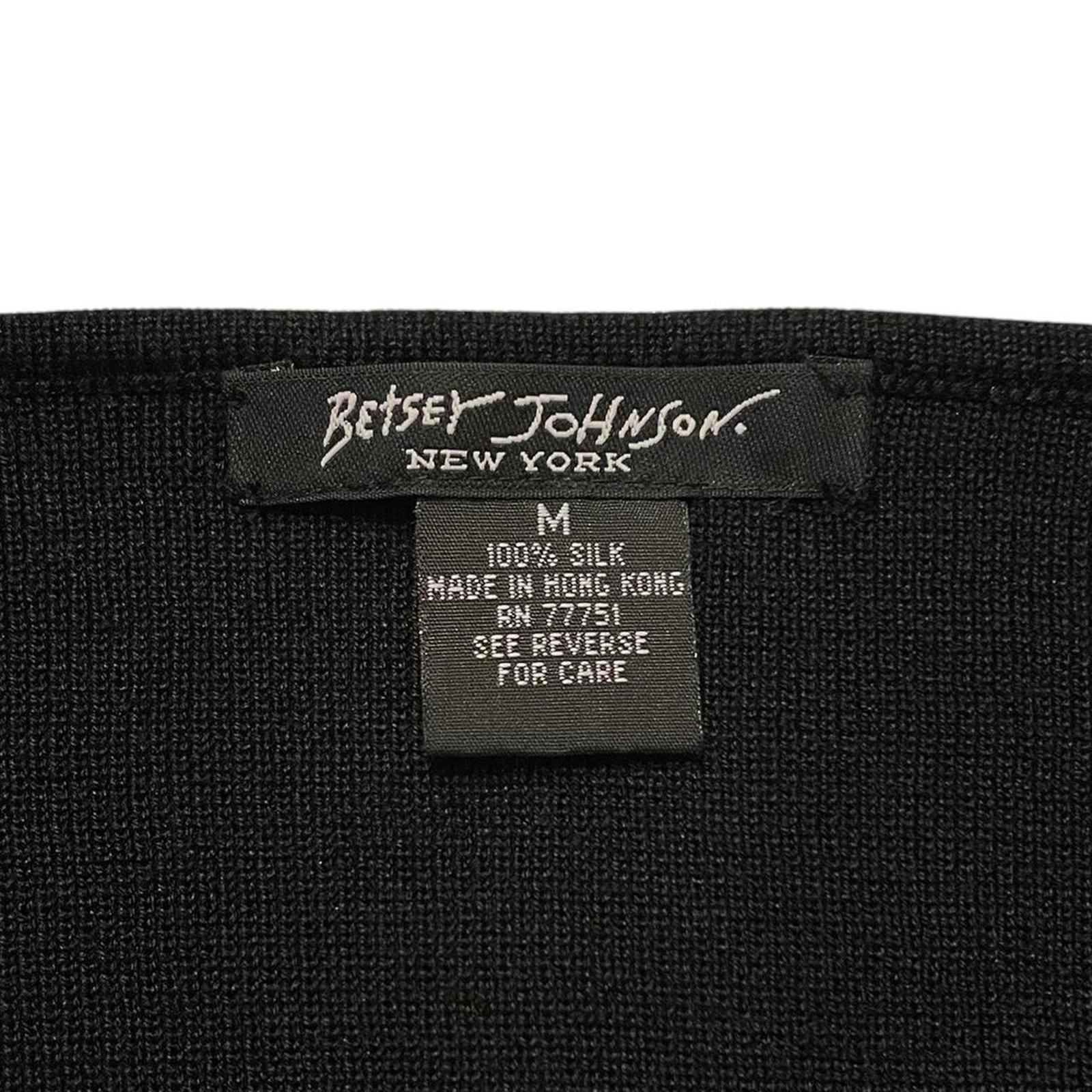 Vintage 90s Betsey Johnson New York 100% Silk Full-zip Cardigan